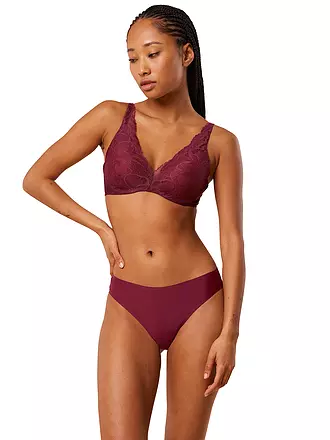 TRIUMPH | Slip BODY MAKE-UP ILLUSION LACE gris pigeon | dunkelrot